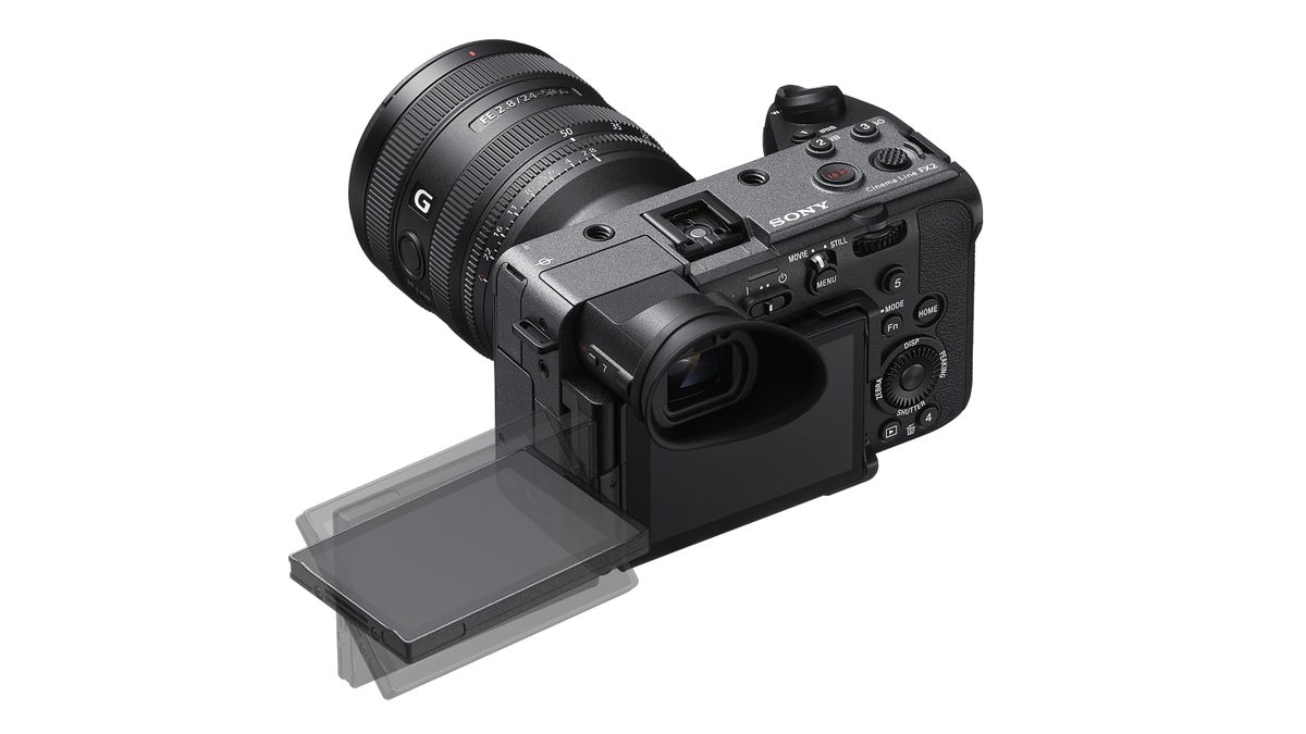 Sony FX2 camera on a white background