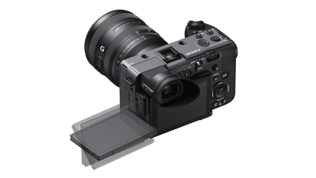 Sony FX2 camera on a white background