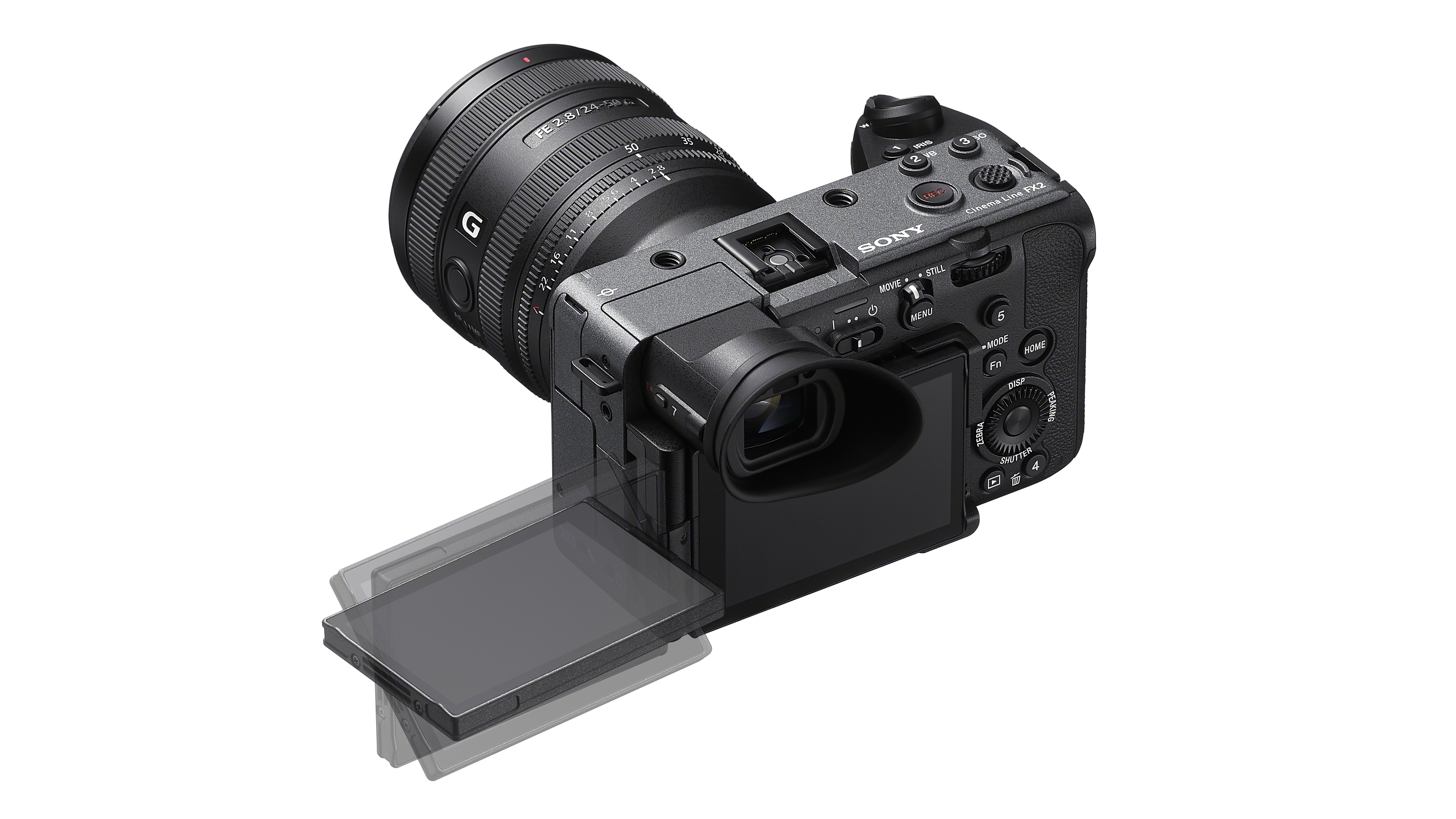 Sony FX2 camera on a white background