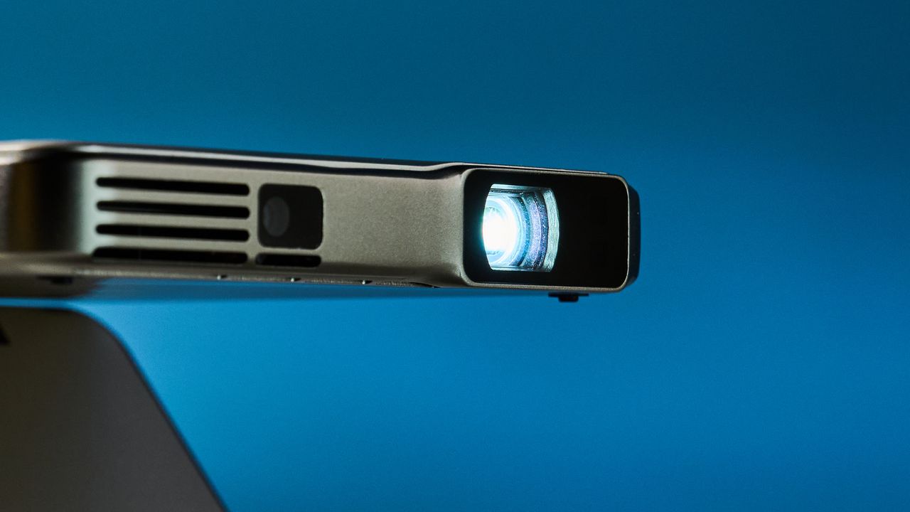 Aurzen ZIP Tri-Fold Portable Projector in Titanium Gold