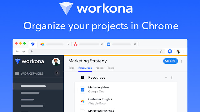 Workona Chrome extension