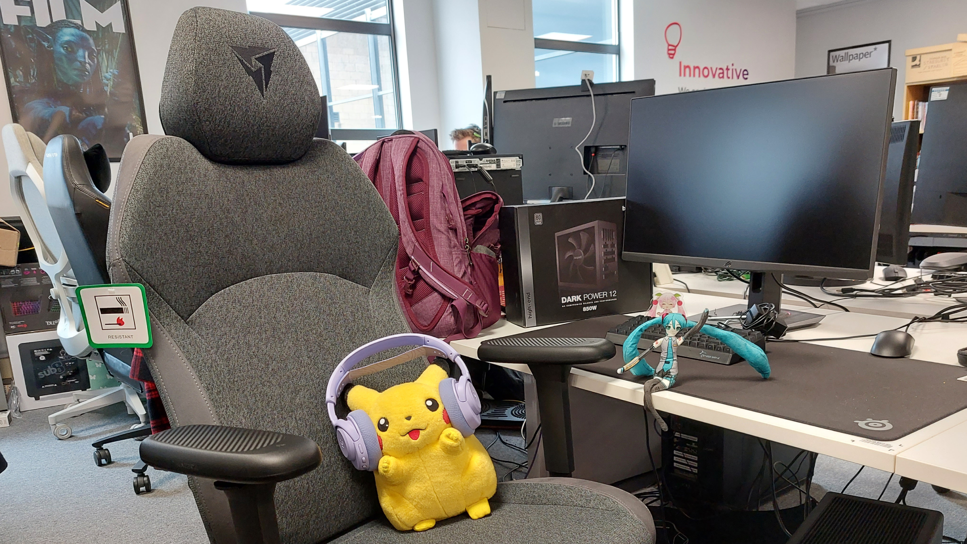 The ThunderX3 Solo 360 Loft Air gaming chair from various angles.