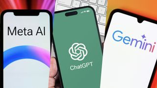 logos of Meta AI, ChatGPT, Gemini