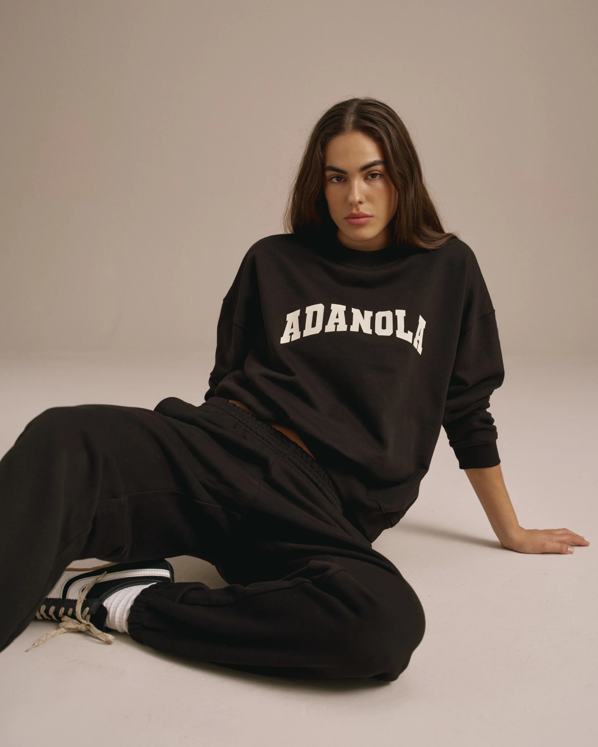 Adanola, Varsity Oversized Sweatshirt - Black