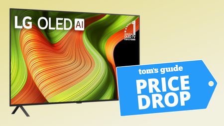 The LG B5 OLED next to a badge that reads: "Tom's Guide Price Drop"