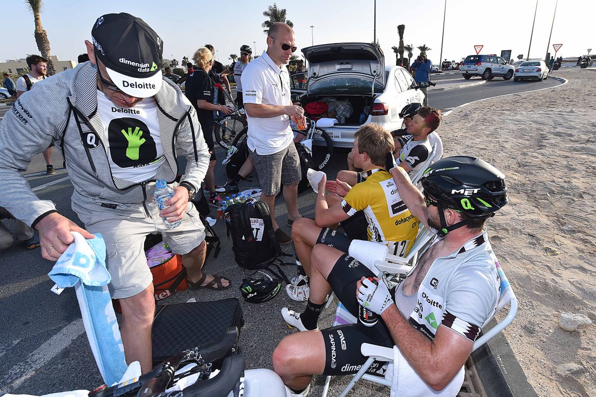 The Dimension Data team consoles Boasson Hagen
