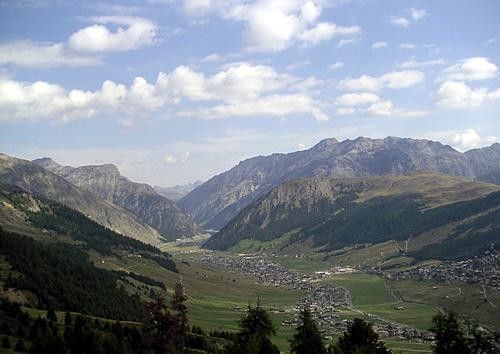 The view of Lvigno from the gondola - super!