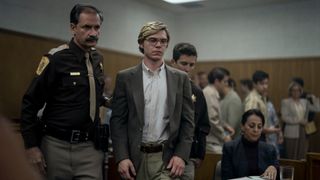 Evan Peters as Jeffrey Dahmer in Dahmer - Monster: The Jeffrey Dahmer Story on Netflix