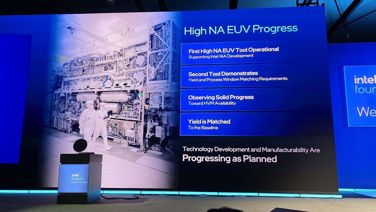 Intel hedges its bet for High-NA EUV with the 14A process node — an alternate Low-NA technique has identical yield and design rules