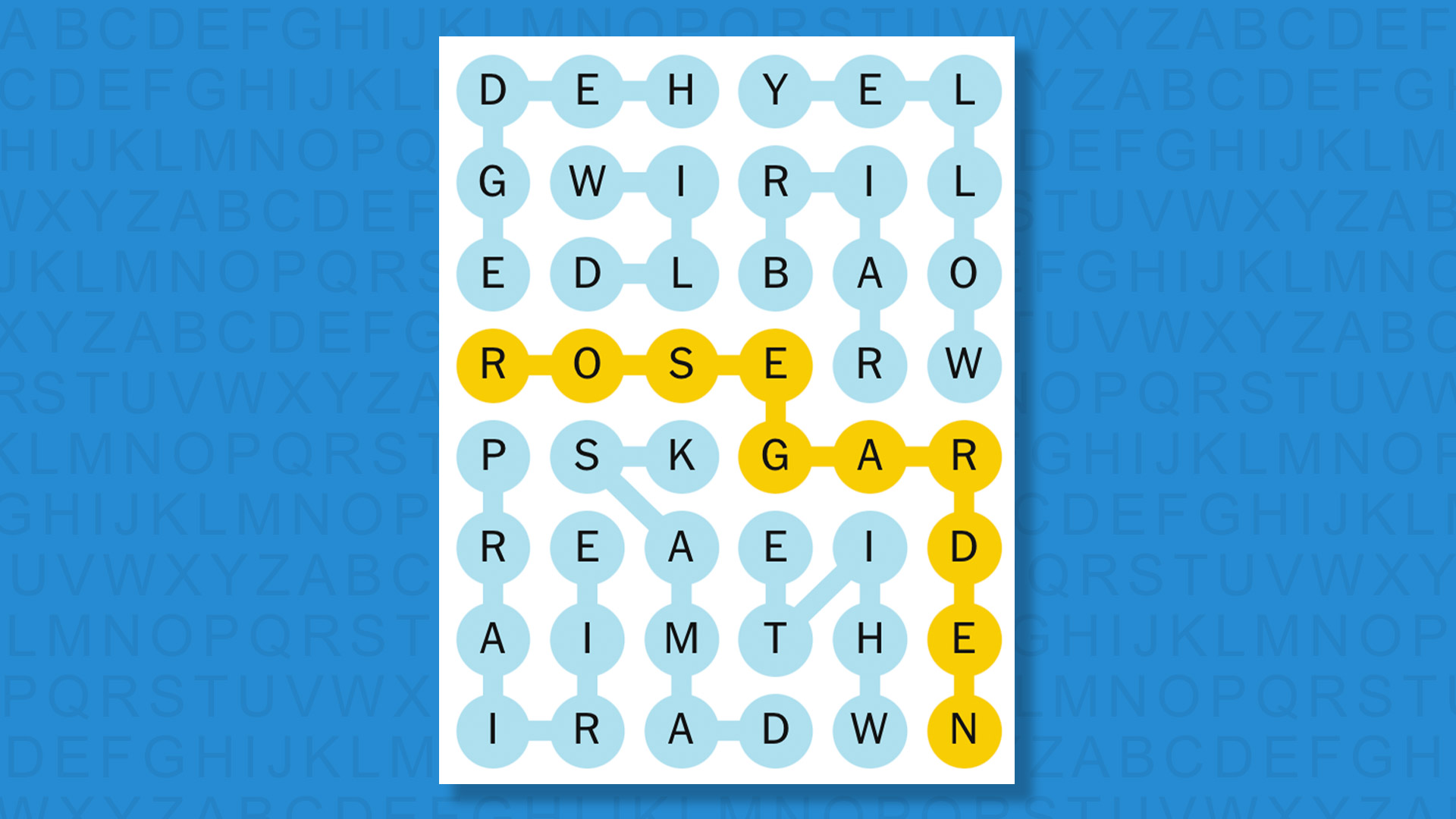 NYT Strands answers for game 822 on a blue background