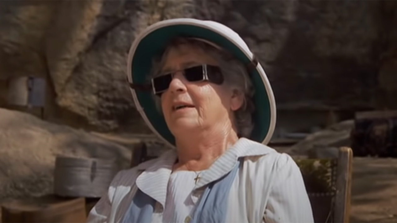 Peggy Ashcroft in glasses in A Passage to India.