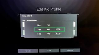 How to add Fire TV profiles - enter date of birth