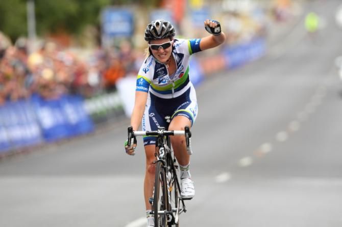 Gracie Elvin (Orica - AIS) winning the Championship