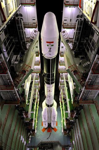 GSLV-D5 Rocket at Vehicle Assembly Building