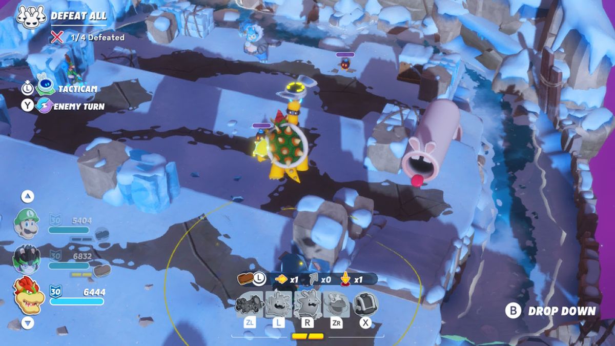 Mario + Rabbids Sparks of Hope: Bowser floating