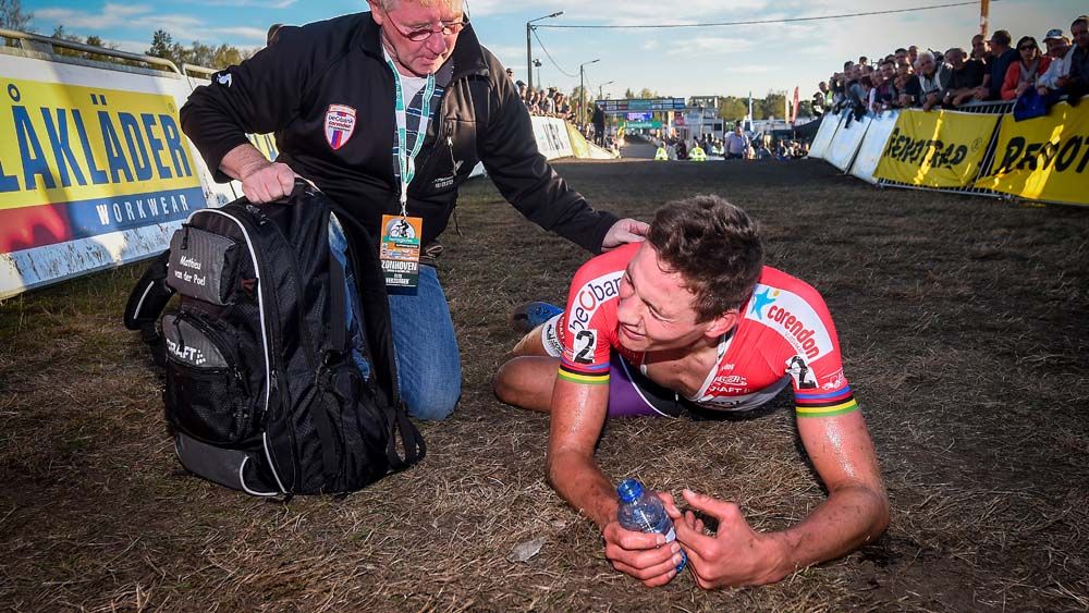 Mathieu van der Poel after winning Zonhoven - Hansgrohe Superprestige as his rivalry with Wout van Aert is resumed for the new season