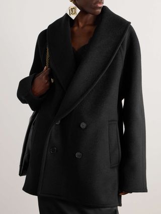 Double-Breasted Wool and Cashmere-Blend Coat