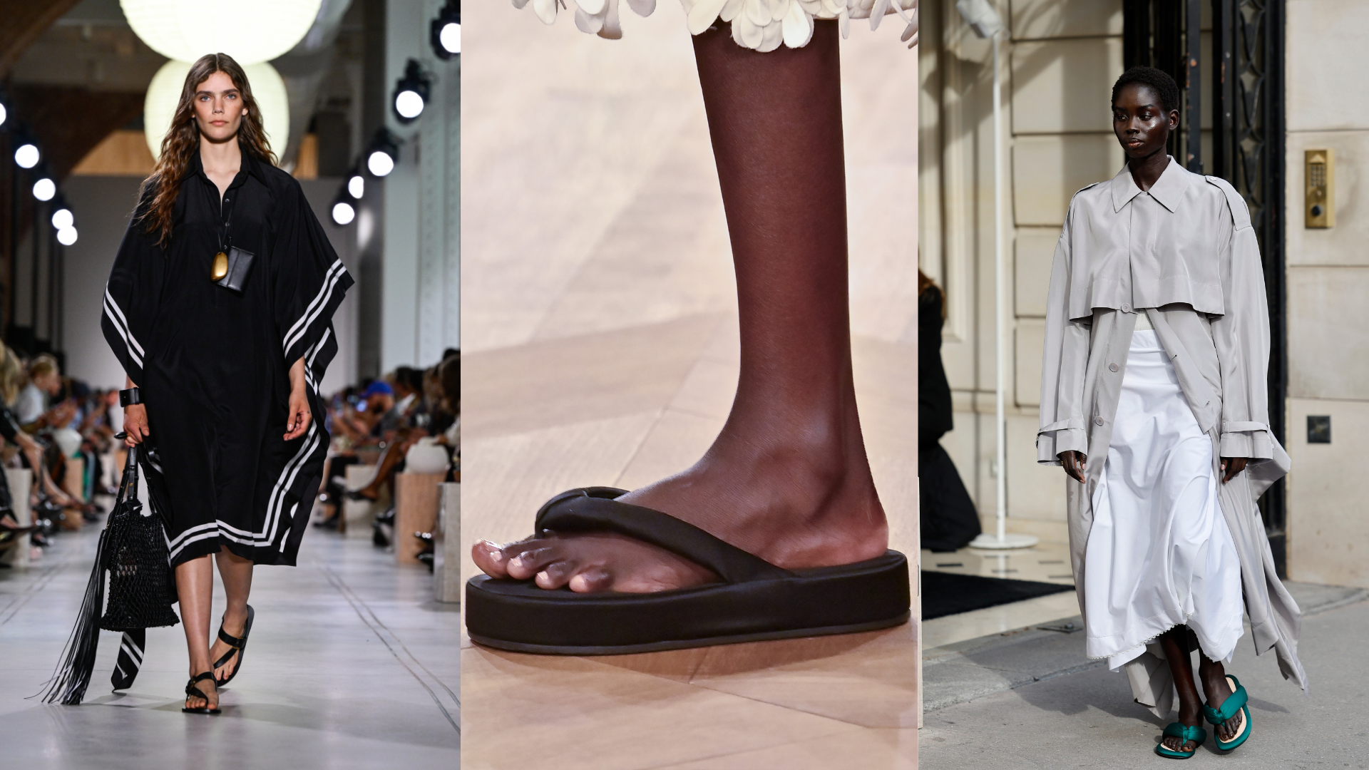 Michael Kors, Carven and Balenciaga thong sandals