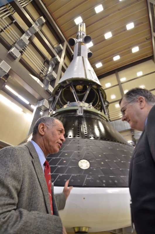 NASA Chief Charles Bolden Talks with Cleon Lacefield