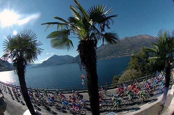 Riders travel by some more amazing scenery.