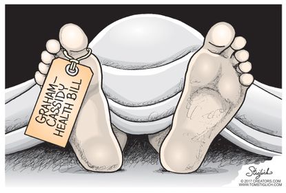 Political cartoon U.S. Graham Cassidy repeal dead