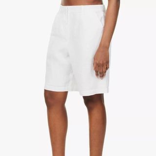 Aspiga long-line linen shorts