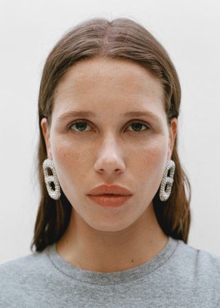 Faceted Crystal Earrings - Women | Mango United Kingdom