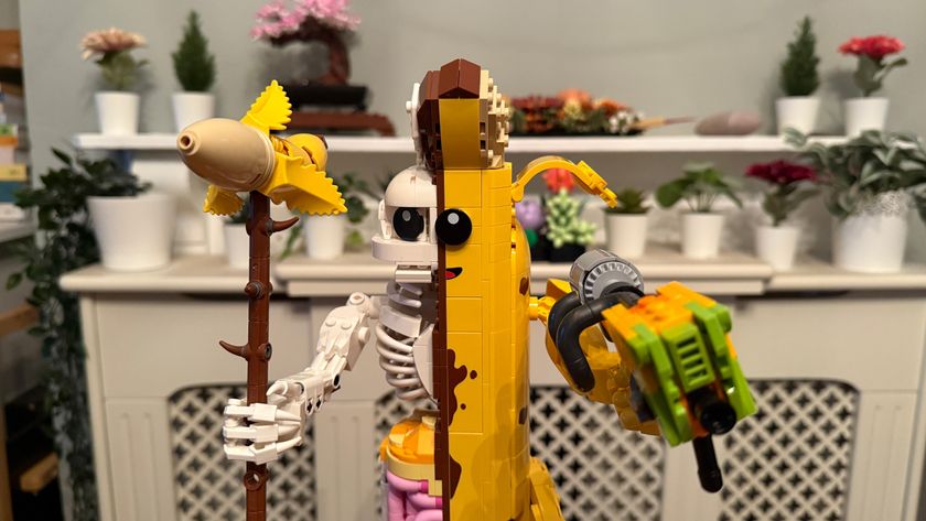 Close up of the Lego Fortnite Peely Bone (77072)