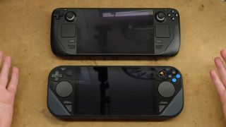 Prototype and current Steam Deck