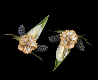 Jewelled floral earrings