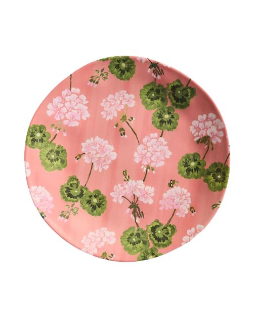 Floral Melamine Dinner Plates, Set of 4