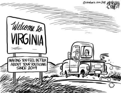 Political Cartoon U.S. Welcome to Virginia