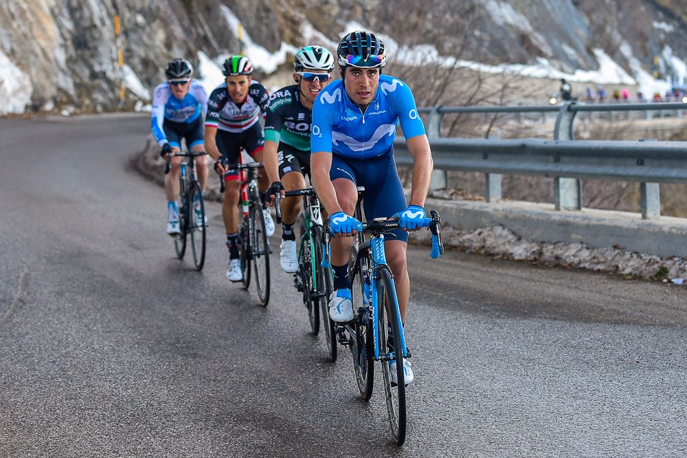 Mikel Landa, Rafal Majka, fabio Aru and Ben Hermans near the end of stage 4 at Tirreno-Adriatico