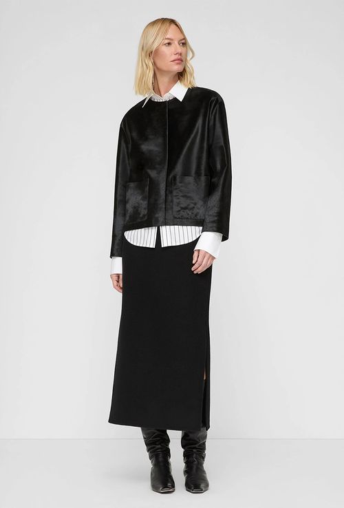 Wool-Cashmere Midi Skirt