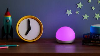 Amazon Echo Glow purple bedroom