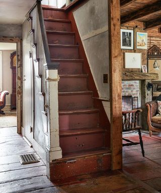 old wooden staircase
