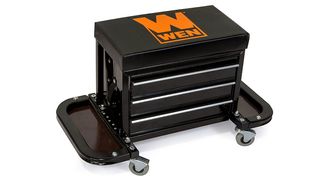 black metal WEN garage tool chest