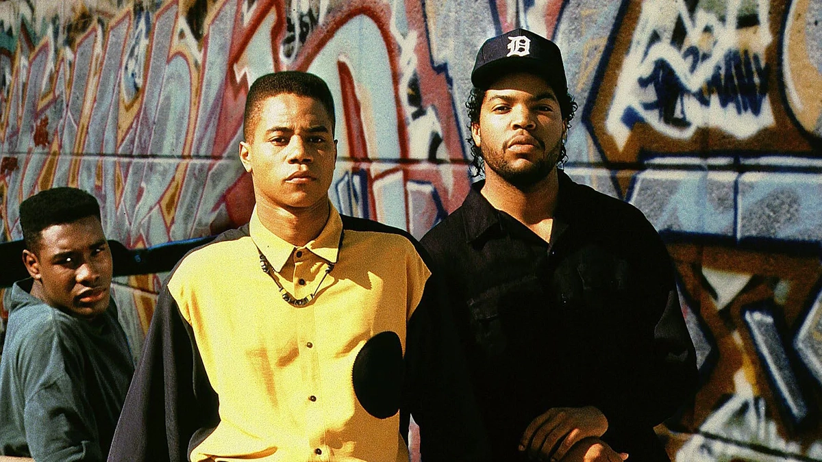 Ice Cube and the other stars of Boyz n the Hood