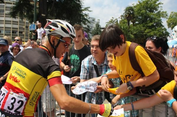 Gilbert at the start of stage 13 of the Tour de France