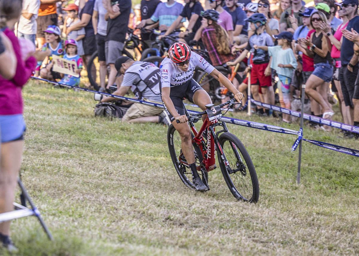 World Cup leader Alessandra Keller (Thomus Maxon) at the UCI MTB World Cup Mont-Sainte-Anne 2022