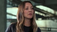 Kaley Cuoco looking concerned as Penny in Stuart Fails to Save the Universe.