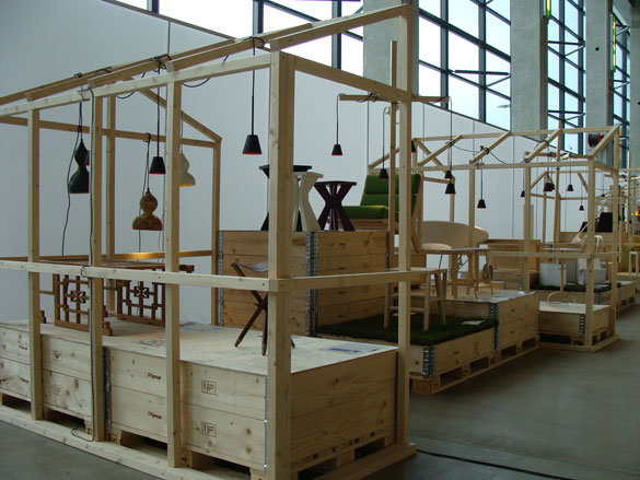 Exhibition structure for the Eco Design installation, curated by Konstantin Grcic, at Habitare Ahead