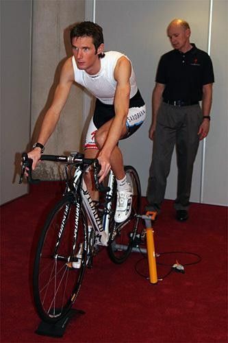 Frank Schleck, being assessed by Pruitt.