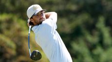 Ryder Cowan holds his finish on a drive