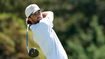 Ryder Cowan holds his finish on a drive