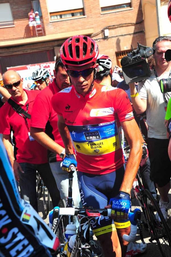 Alberto Contador (Saxo Bank) at the start of stage 19