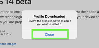iPadOS 14 developer beta installation step 6