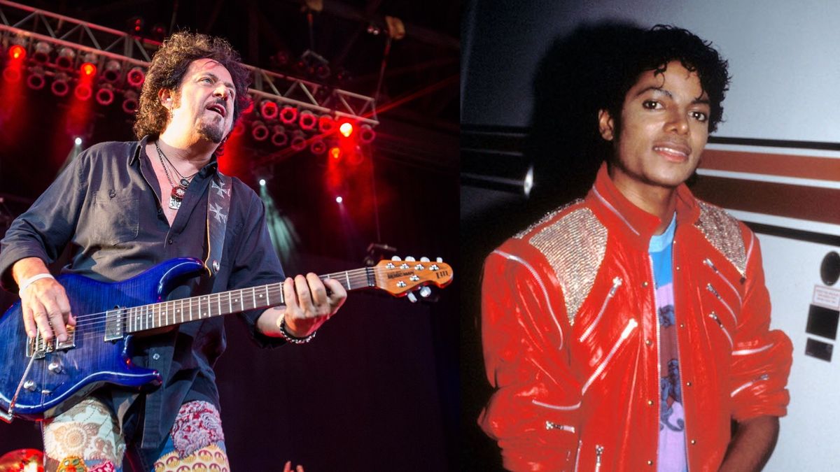 Steve Lukather of TOTO performs at Freedom Hill Amphitheater on August 15, 2015 in Sterling Heights, Michigan. 