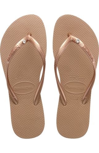 Slim Crystal Flip Flop