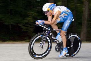 David Zabriskie (Garmin - Slipstream) puts in a winning ride at the US Pro Time Trial Championships